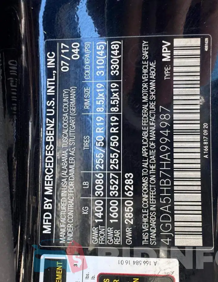 4JGDA5HB7HA994987 Photo# 10