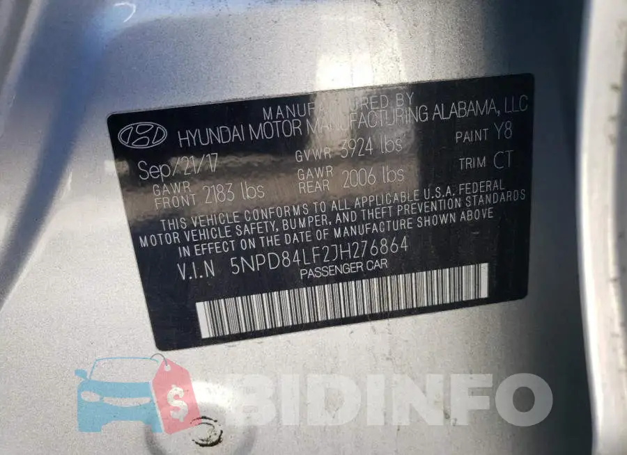 5NPD84LF2JH276864 Photo# 12