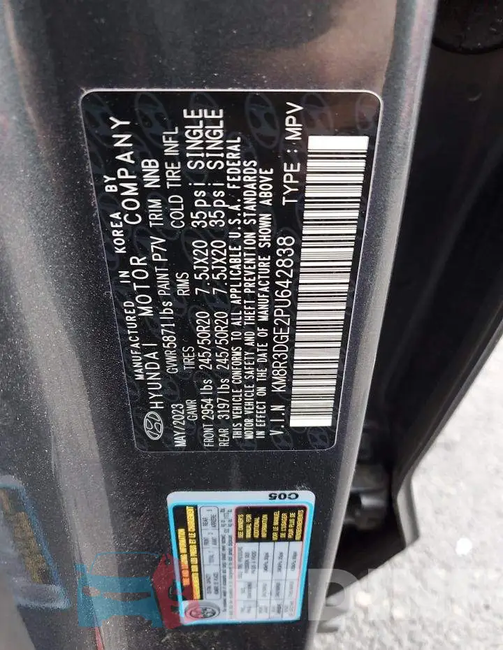 KM8R3DGE2PU642838 Photo# 13