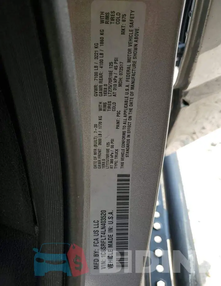1C6SRFLT4LN403520 Photo# 12