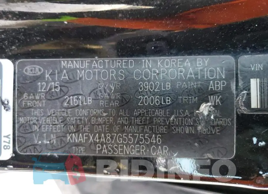 KNAFX4A87G5575546 Photo# 12