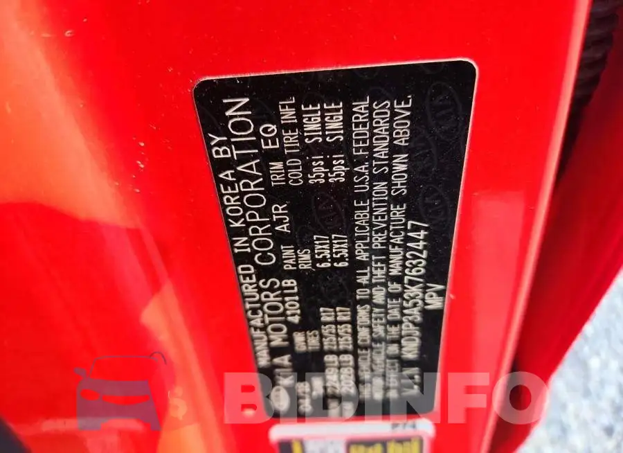 KNDJP3A53K7632447 Photo# 13