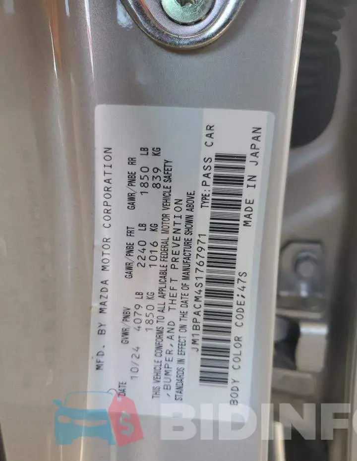 JM1BPACM4S1767971 Photo# 13
