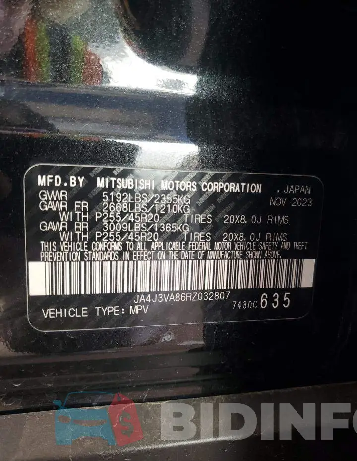 JA4J3VA86RZ032807 Photo# 14