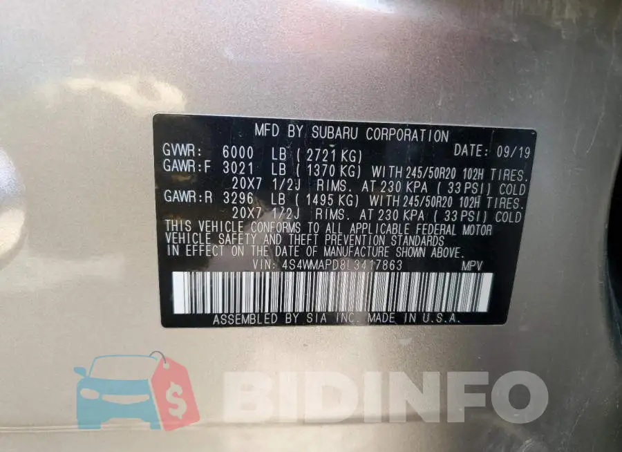 4S4WMAPD8L3417863 Photo# 13