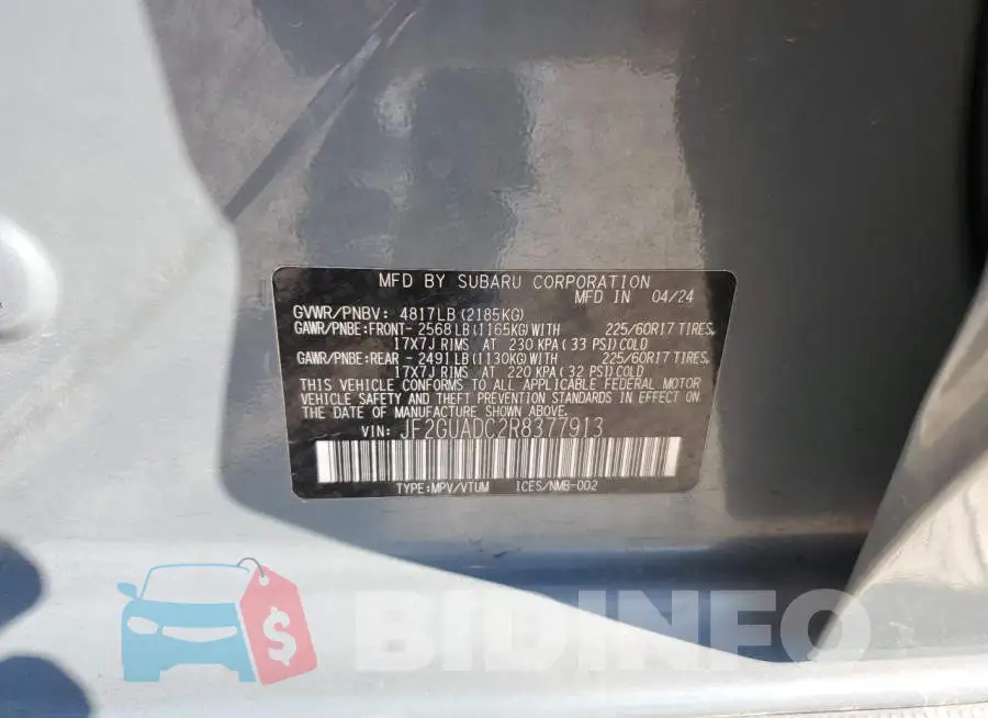 JF2GUADC2R8377913 Photo# 12