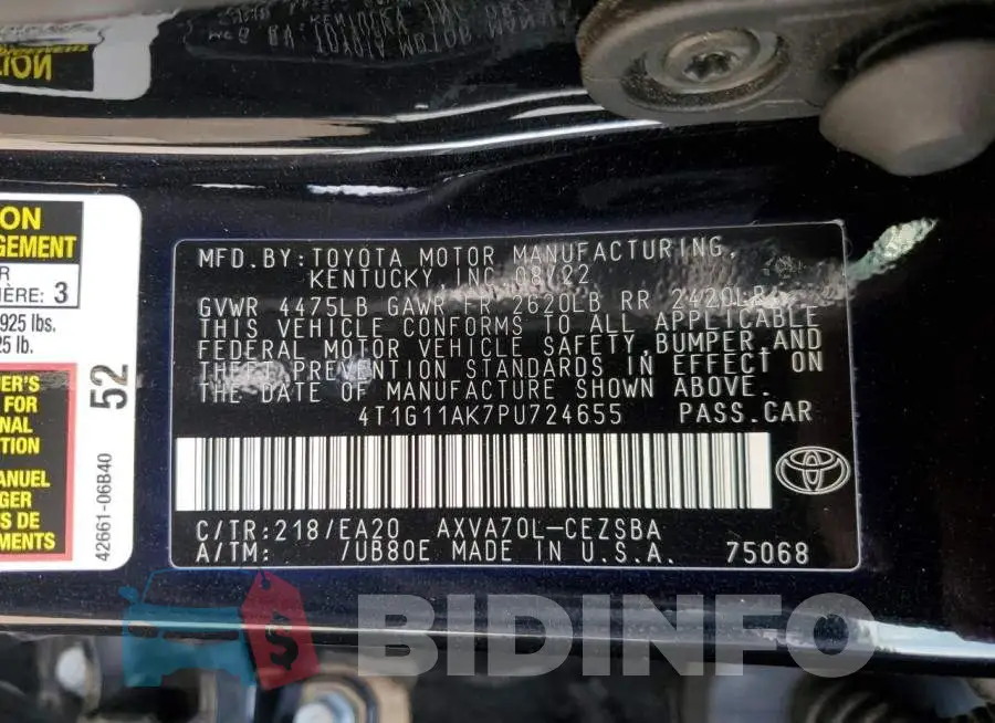 4T1G11AK7PU724655 Photo# 13