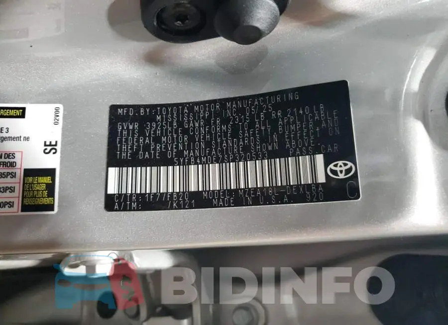 5YFB4MDE7SP320533 Photo# 12