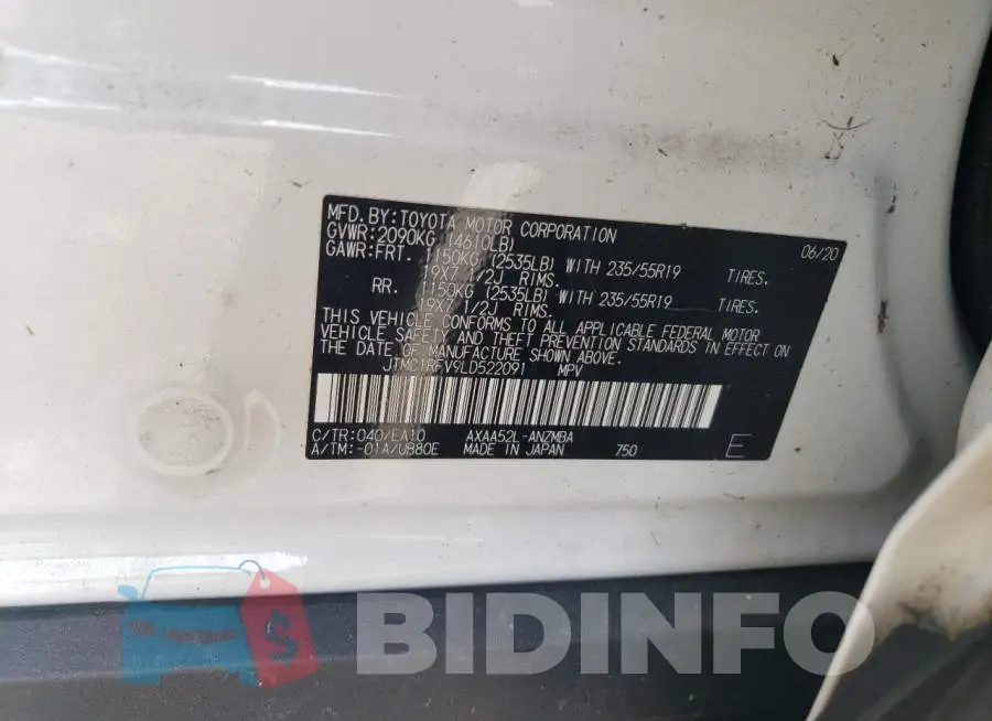 JTMC1RFV9LD522091 Photo# 13