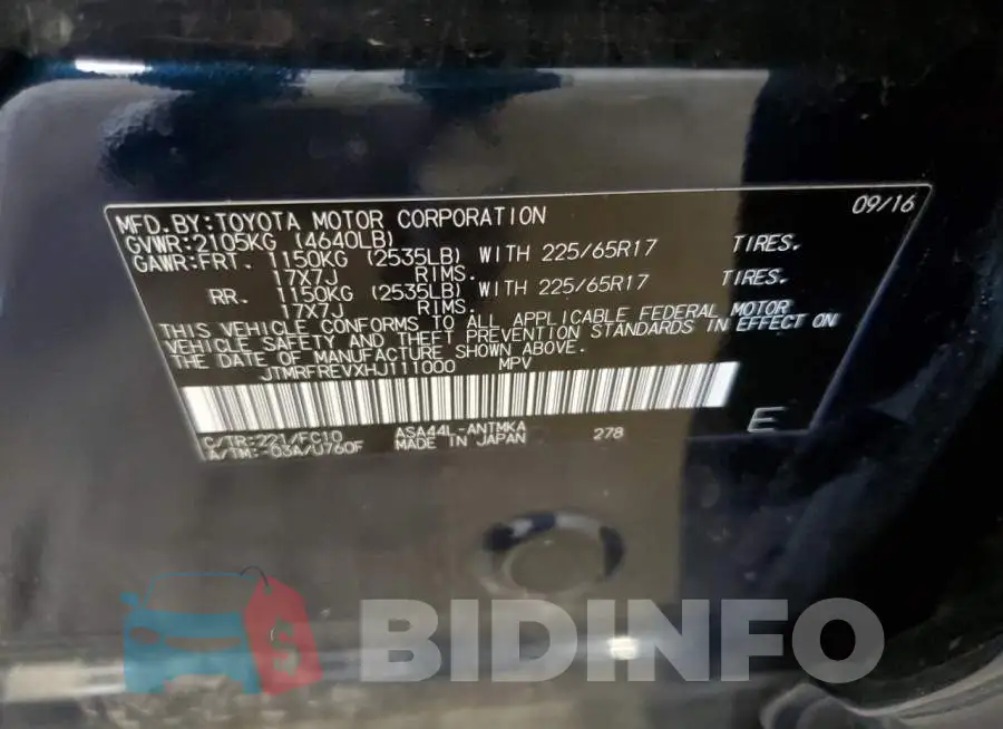 JTMRFREVXHJ111000 Photo# 13