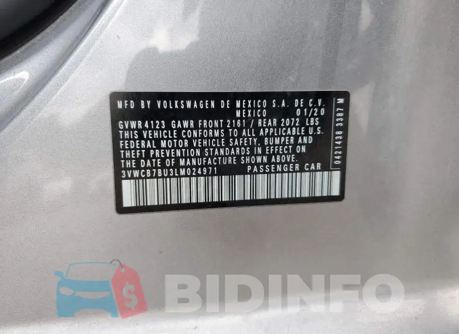 3VWCB7BU3LM024971 Photo# 12