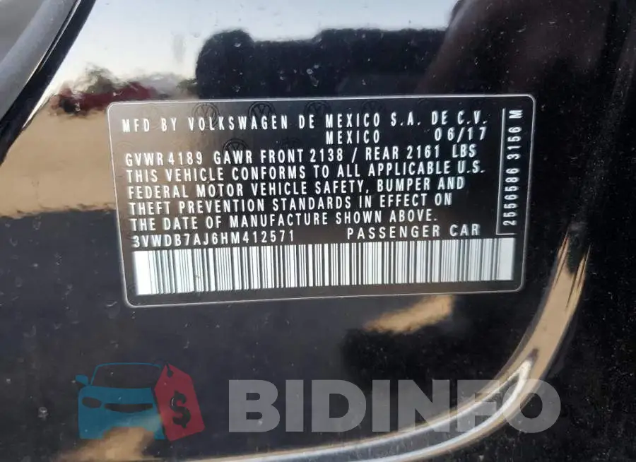 3VWDB7AJ6HM412571 Photo# 12