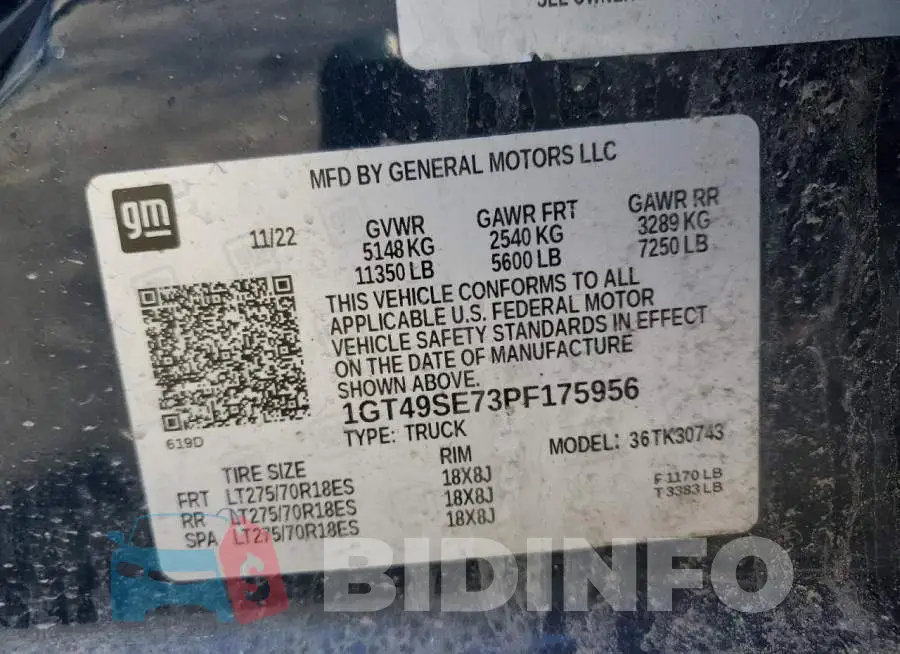 1GT49SE73PF175956 Photo# 13
