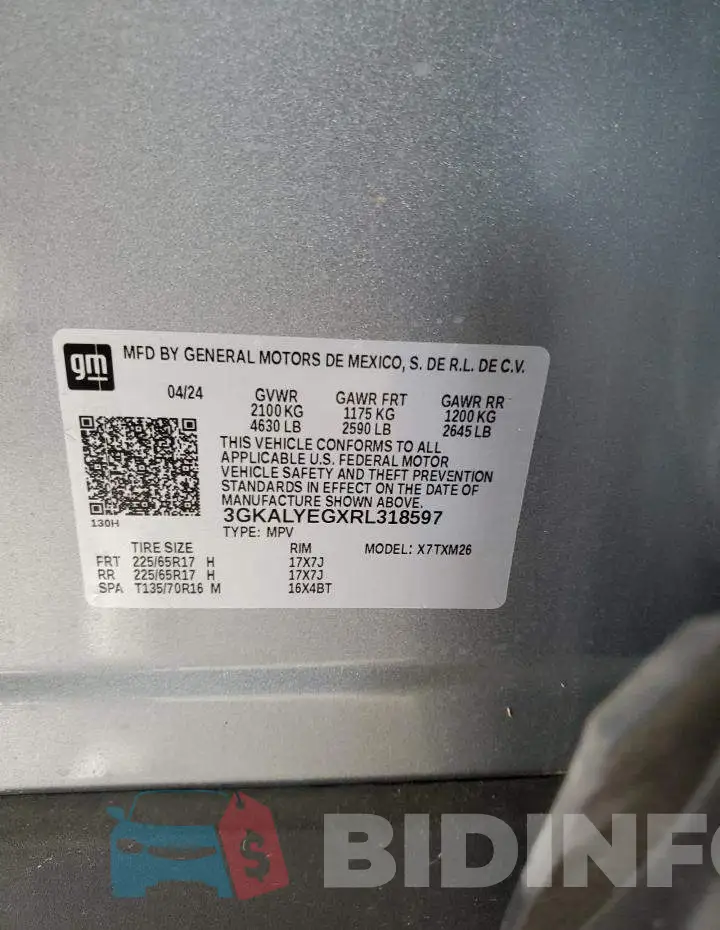 3GKALYEGXRL318597 Photo# 13