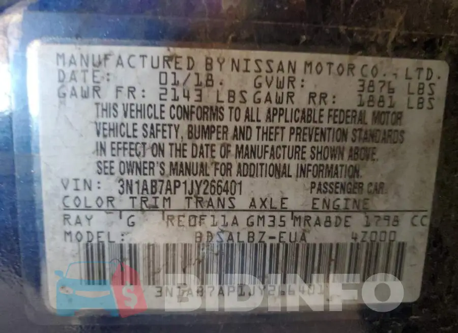 3N1AB7AP1JY266401 Photo# 12