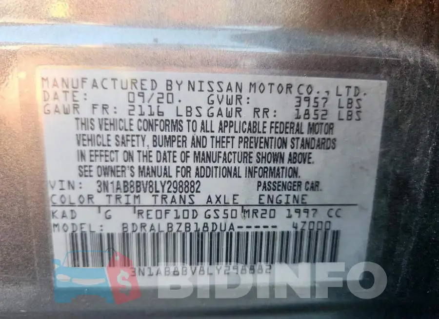 3N1AB8BV8LY298882 Photo# 12