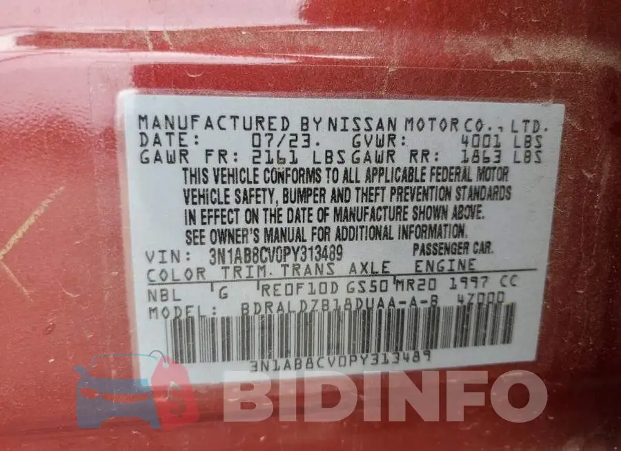 3N1AB8CV0PY313489 Photo# 12