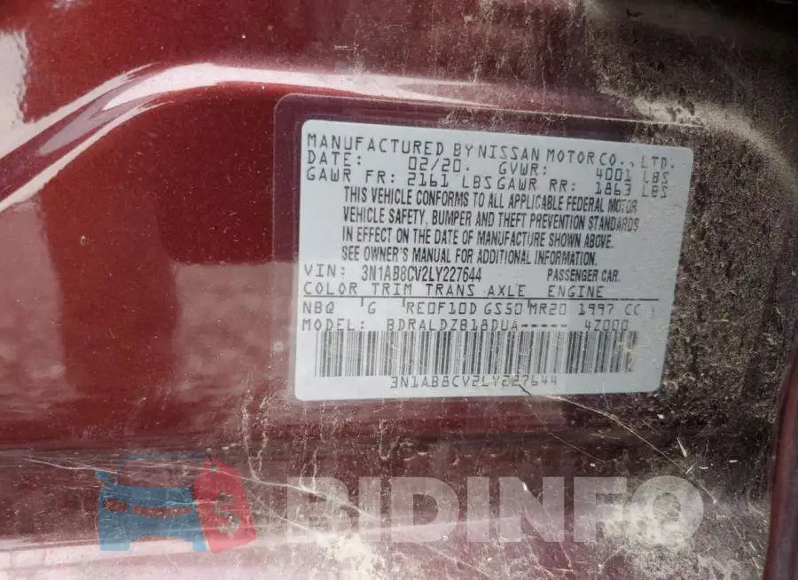 3N1AB8CV2LY227644 Photo# 12