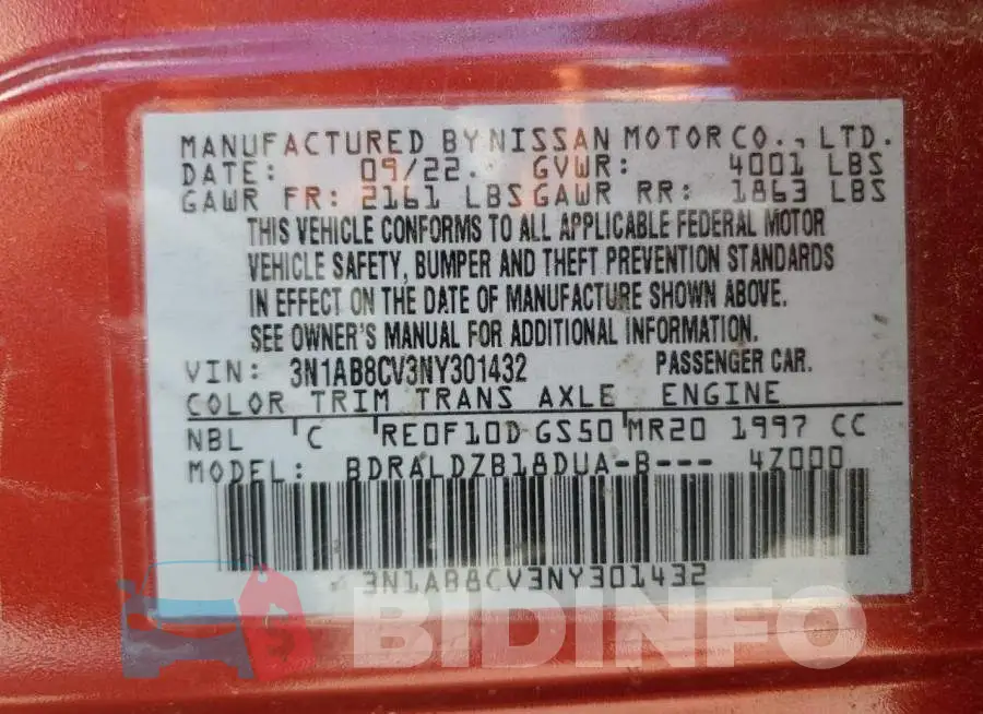 3N1AB8CV3NY301432 Photo# 12