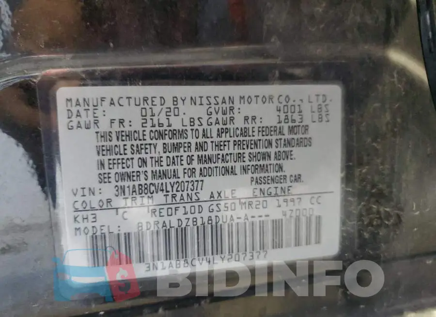 3N1AB8CV4LY207377 Photo# 12