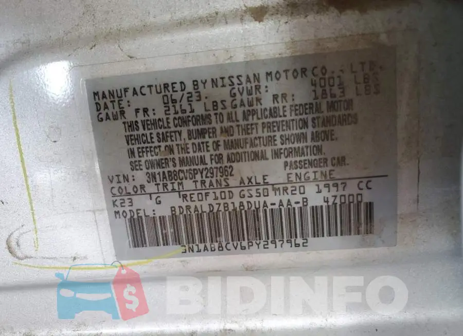 3N1AB8CV6PY297962 Photo# 13