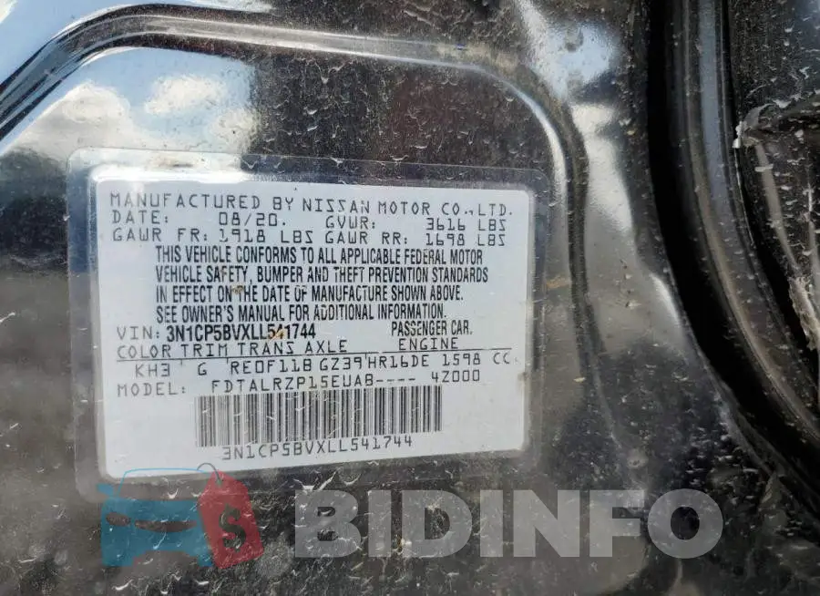 3N1CP5BVXLL541744 Photo# 14