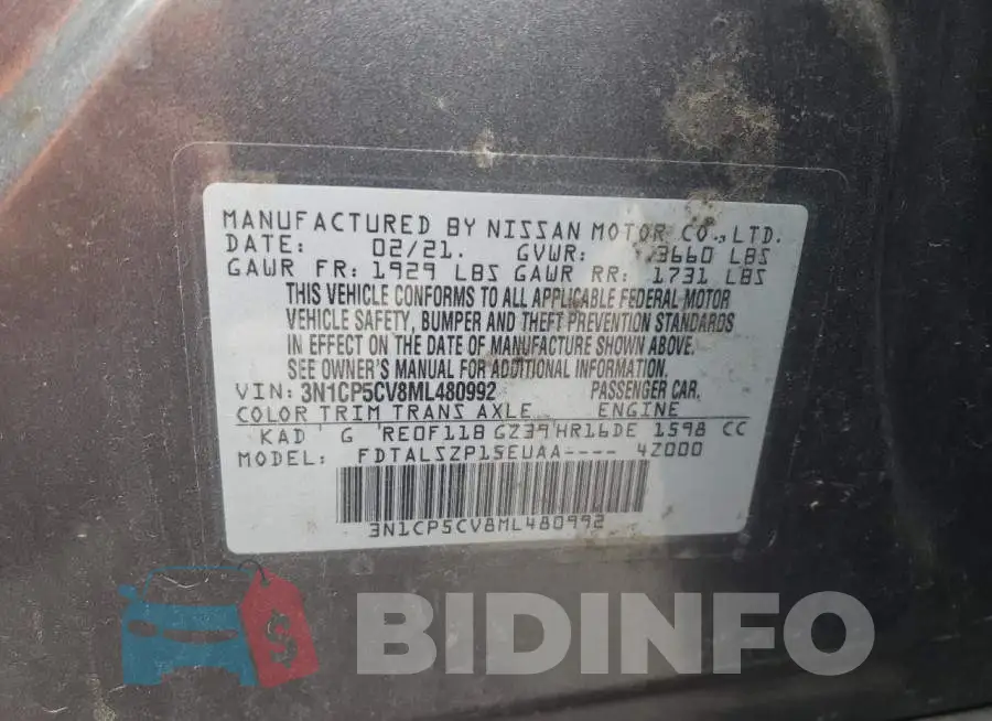 3N1CP5CV8ML480992 Photo# 13