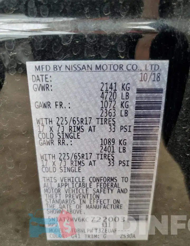 5N1AT2MV6KC722003 Photo# 13