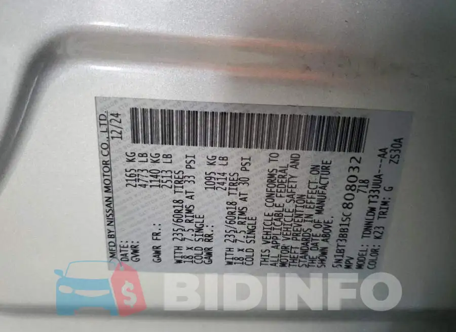 5N1BT3BB1SC808032 Photo# 12