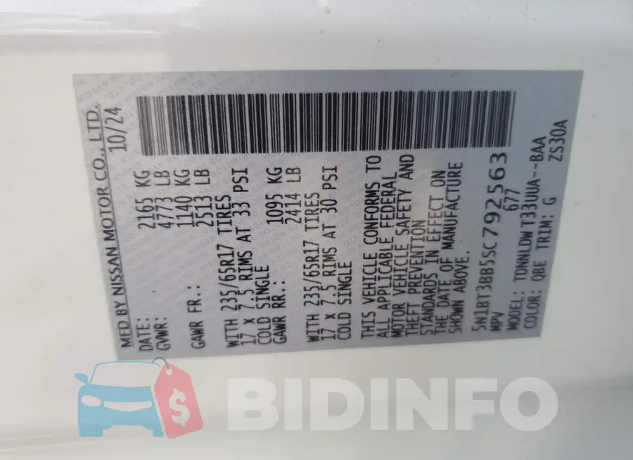 5N1BT3BB5SC792563 Photo# 14