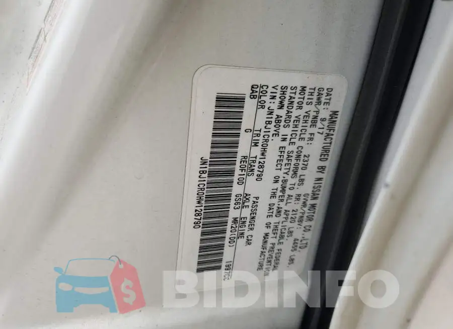 JN1BJ1CR0HW128790 Photo# 14