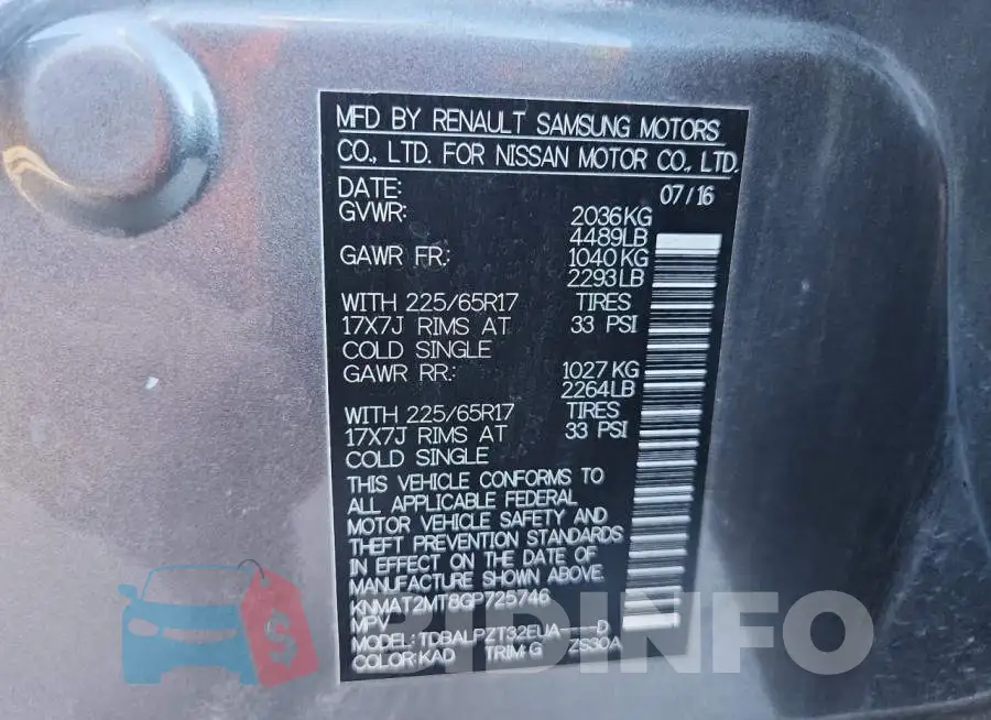 KNMAT2MT8GP725746 Photo# 13