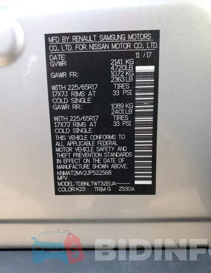 KNMAT2MV2JP522568 Photo# 14