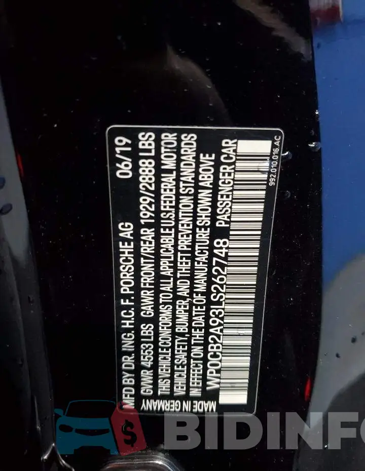 WP0CB2A93LS262748 Photo# 12
