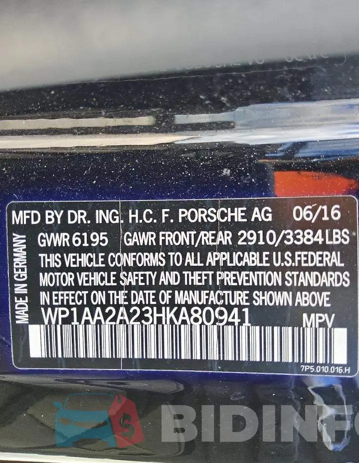 WP1AA2A23HKA80941 Photo# 12