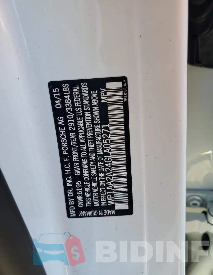 WP1AA2A24GLA05271 Photo# 13