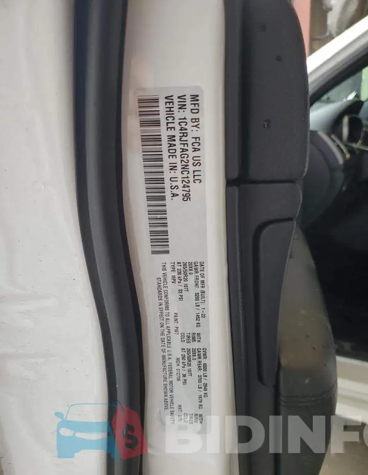 1C4RJFAG2NC124795 Photo# 13