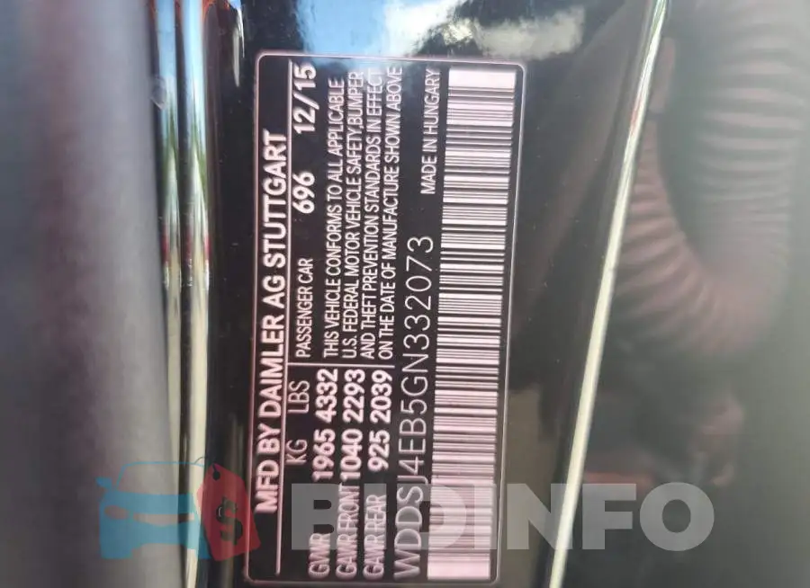 WDDSJ4EB5GN332073 Photo# 12