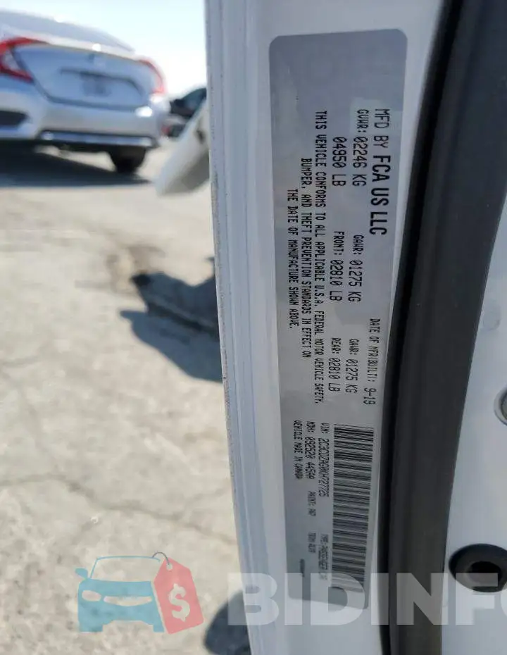 2C3CDZAG0KH727725 Photo# 13