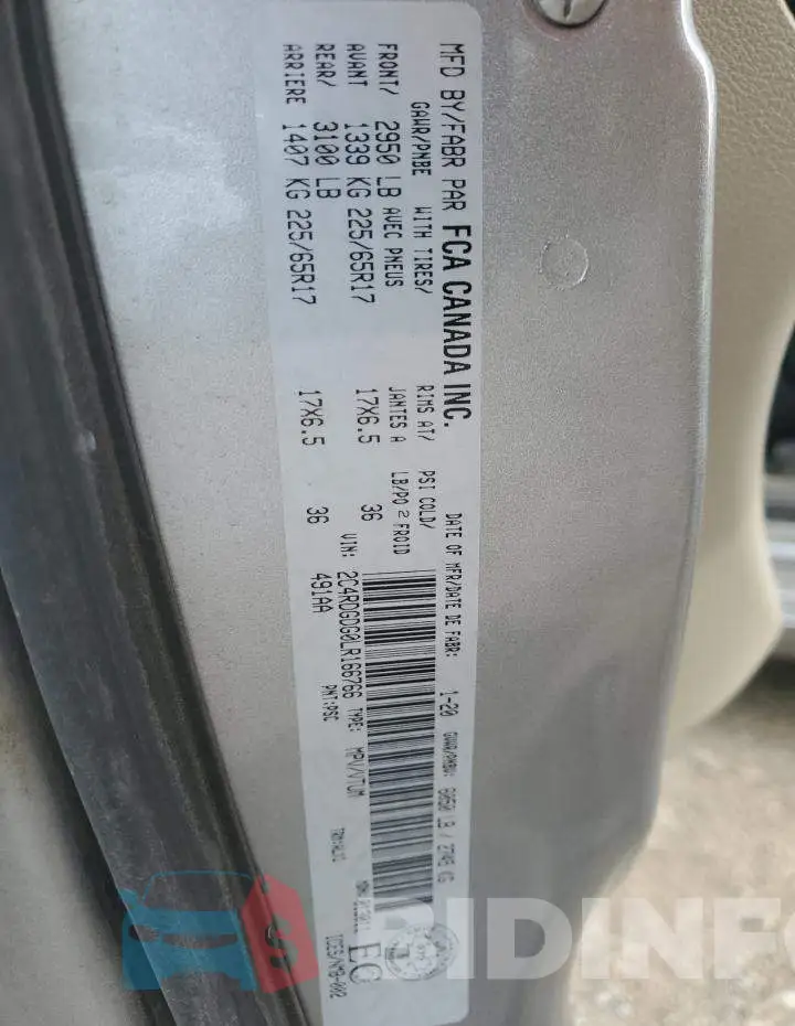2C4RDGDG0LR166766 Photo# 14