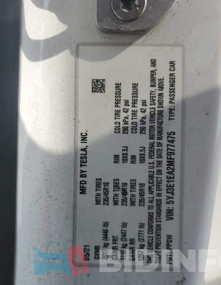 5YJ3E1EA2MF977475 Photo# 12