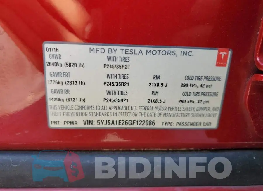 5YJSA1E26GF122086 Photo# 12