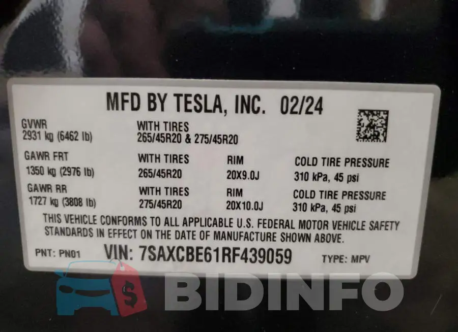 7SAXCBE61RF439059 Photo# 13