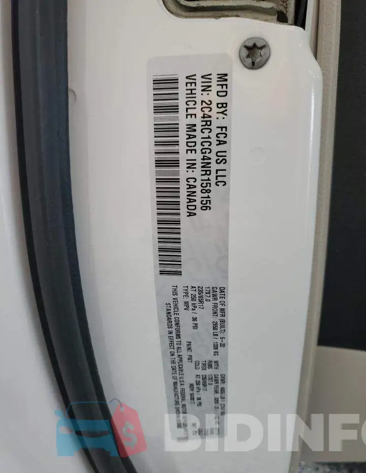 2C4RC1CG4NR158156 Photo# 13