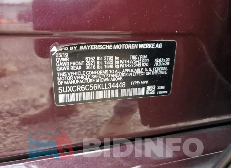 5UXCR6C56KLL34448 Photo# 13