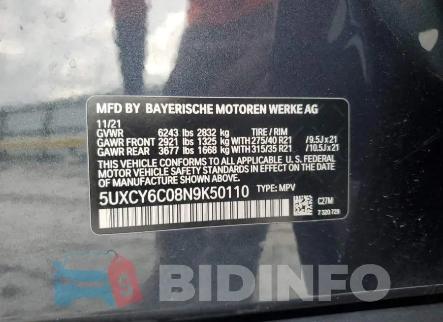 5UXCY6C08N9K50110 Photo# 13