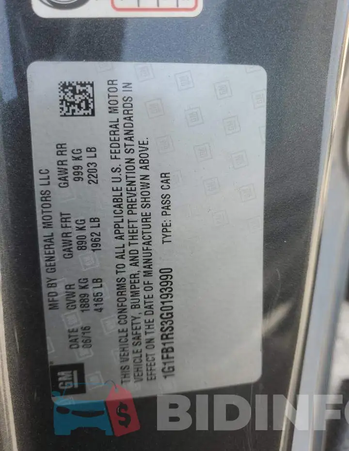 1G1FB1RS3G0193990 Photo# 12