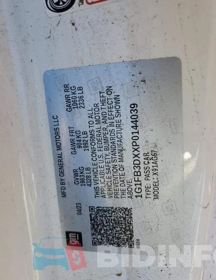 1G1FB3DXXP0144039 Photo# 13