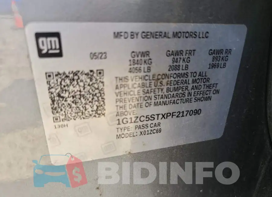 1G1ZC5STXPF217090 Photo# 13