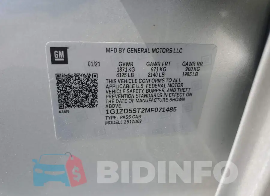 1G1ZD5ST2MF071485 Photo# 13